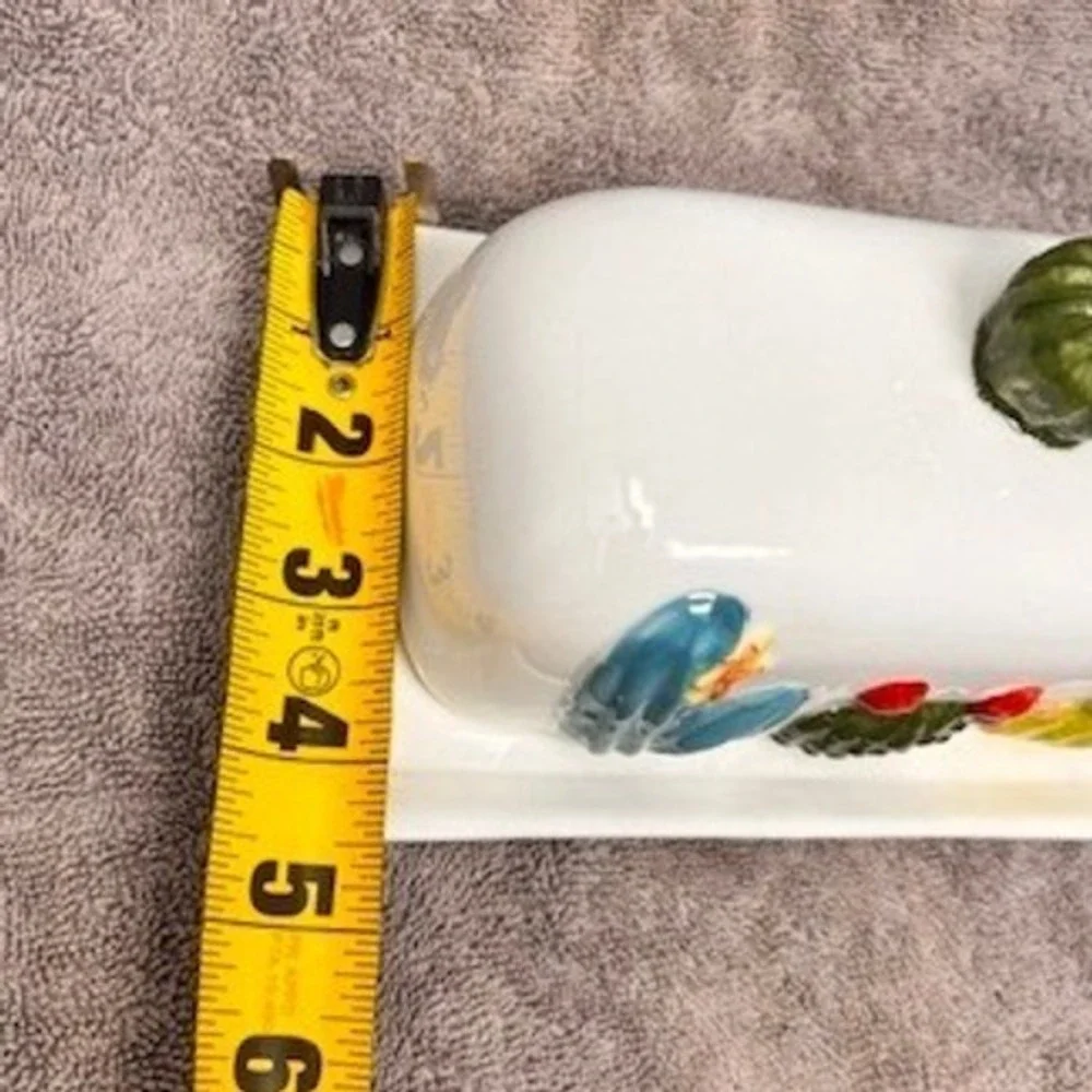 Ceramic Cactus Butter Dish Covered Southwest Desert Kitchen Decor 8